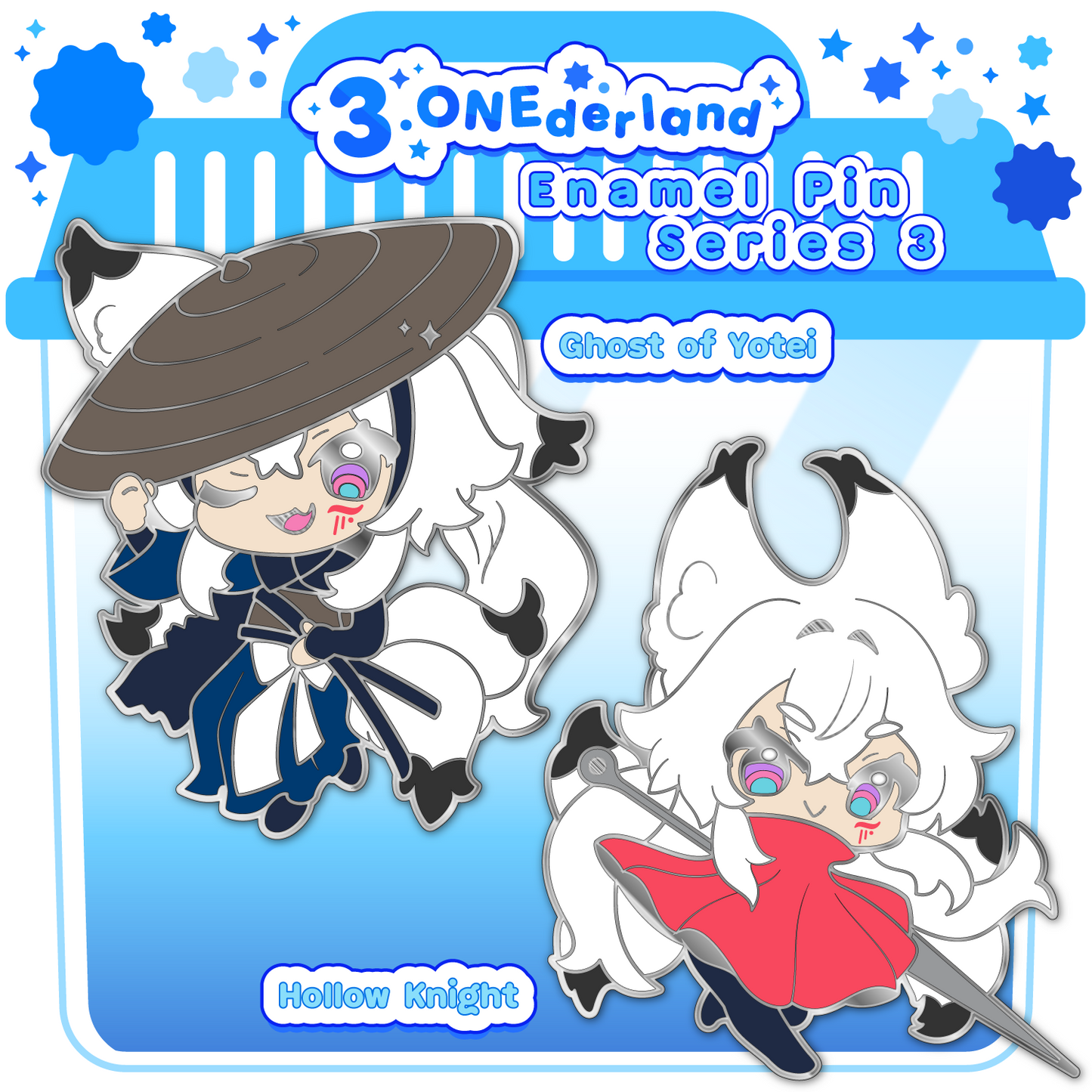 Enamel Pins: Ghost of Yotei & Hollow Knight