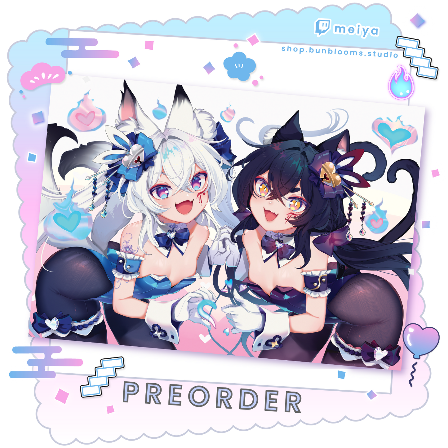 A4 Print: Mei Day Bunnies