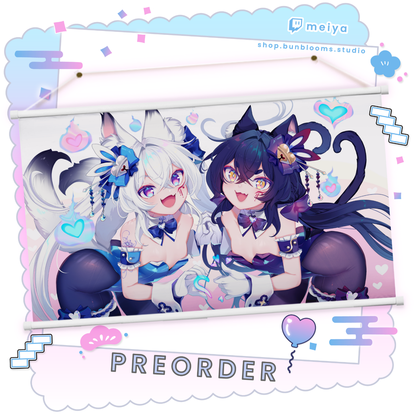 Wall Scroll: Mei Day Bunnies