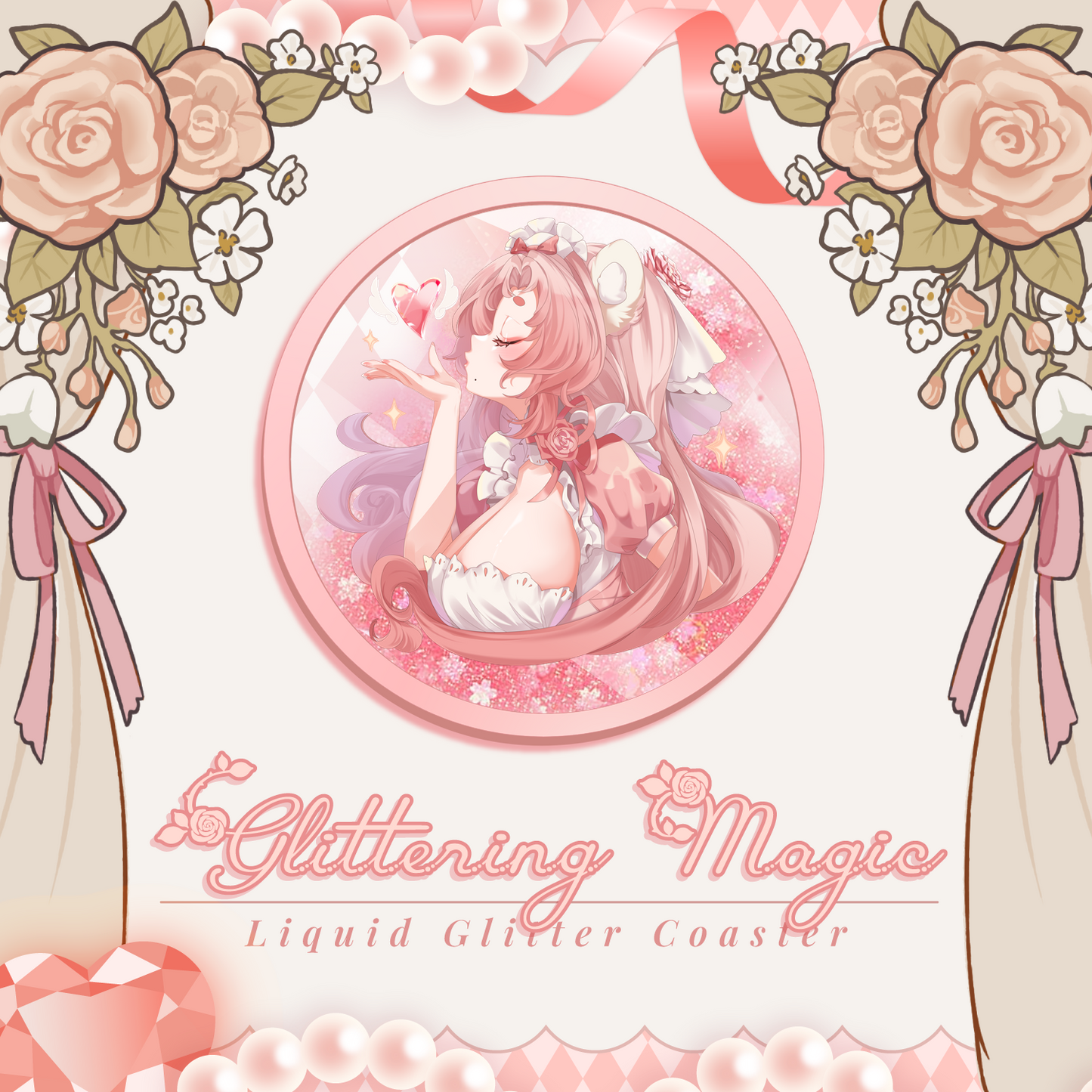 Liquid Glitter Coaster: Glittering Magic