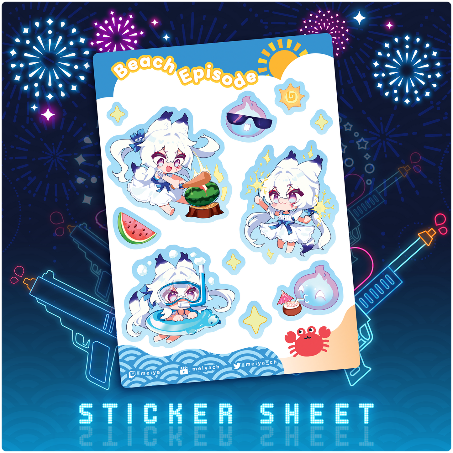 Sticker Sheet: Beach Episode