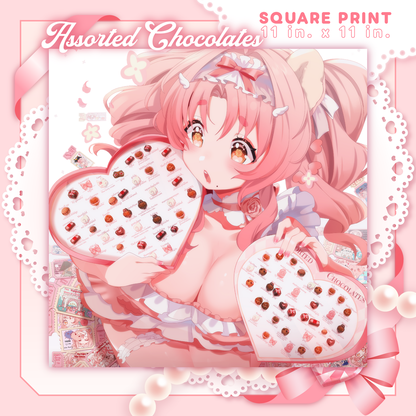 Square Print: Assorted Chocolates [11" x 11"]