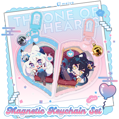 Glitter Keychain Set: Throne of Hearts