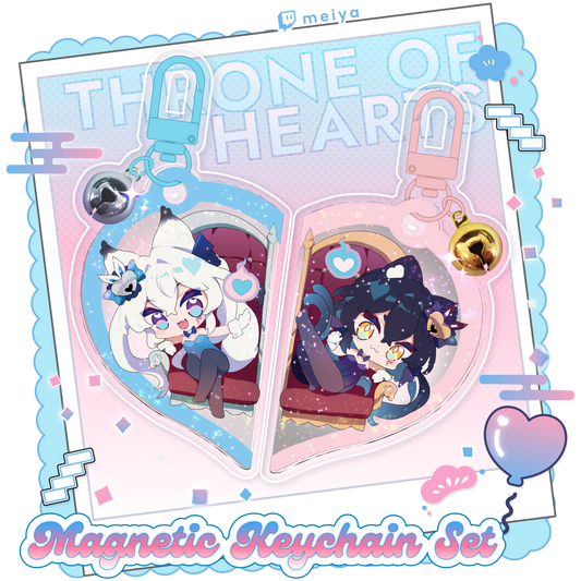 Glitter Keychain Set: Throne of Hearts
