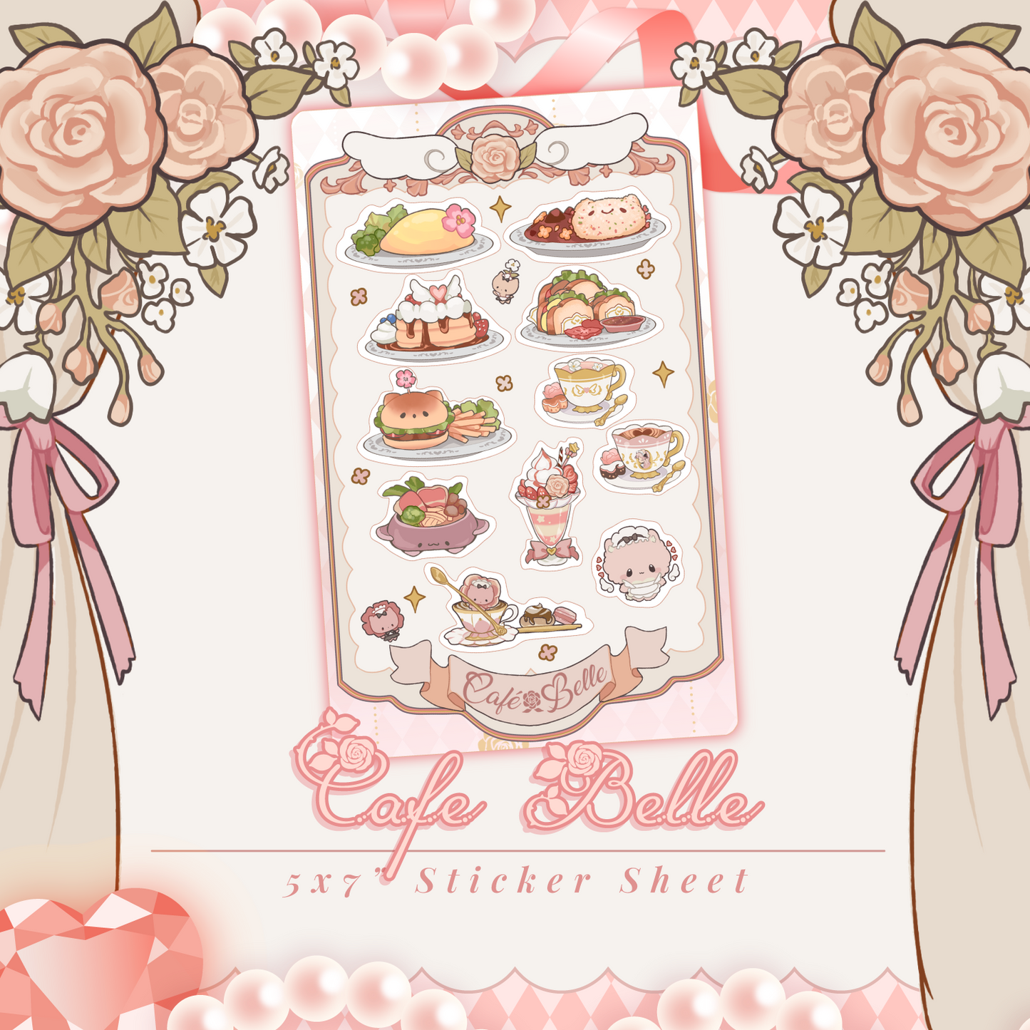 Sticker Sheet: Café Belle