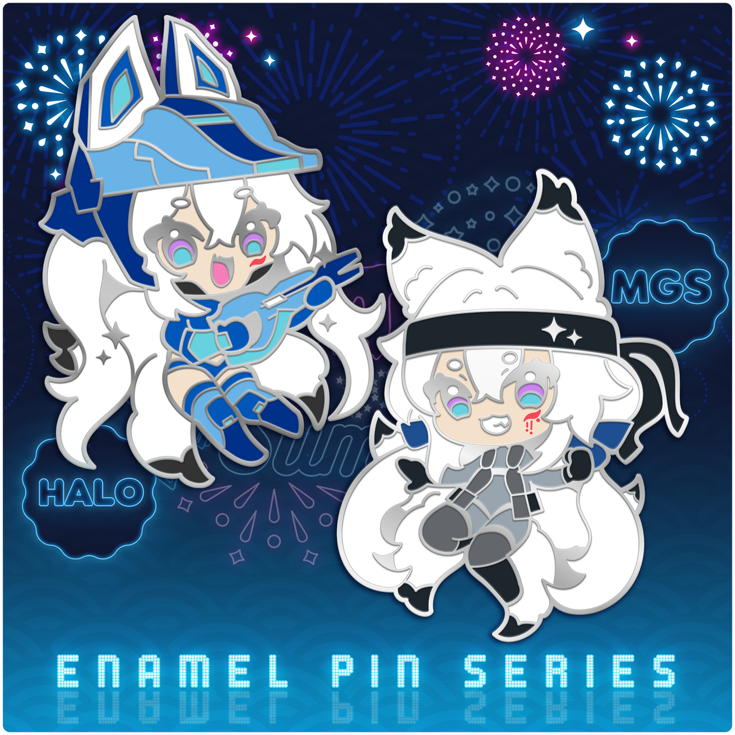Enamel Pins: Halo & Metal Gear Solid