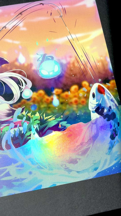 A4 Holographic Print: Gone Fishing